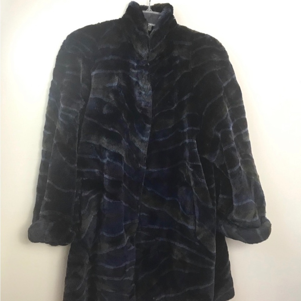 Pont Des Art A-line Faux Fur Teddy Coat Swing Pockets Cozy Warm Colours France L